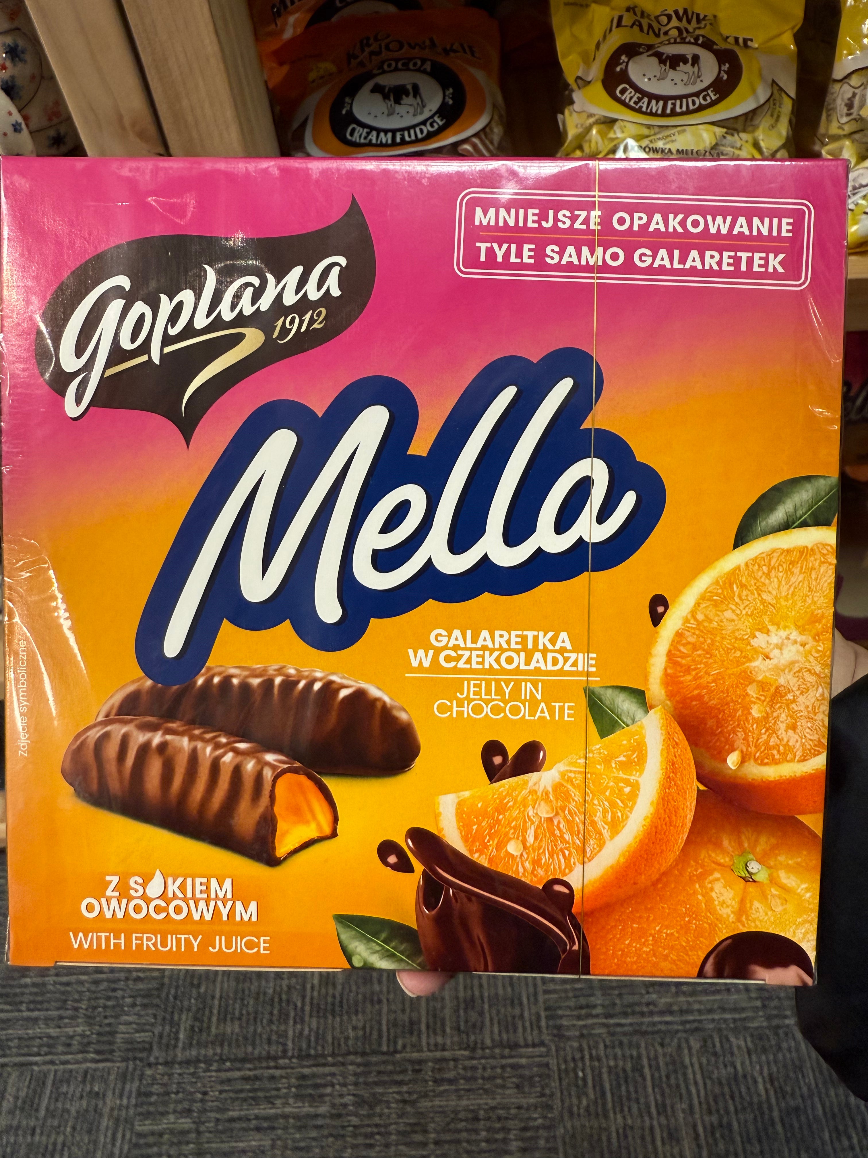 Mella Polish Chocolate Covered Jelly Candy(Orange)
