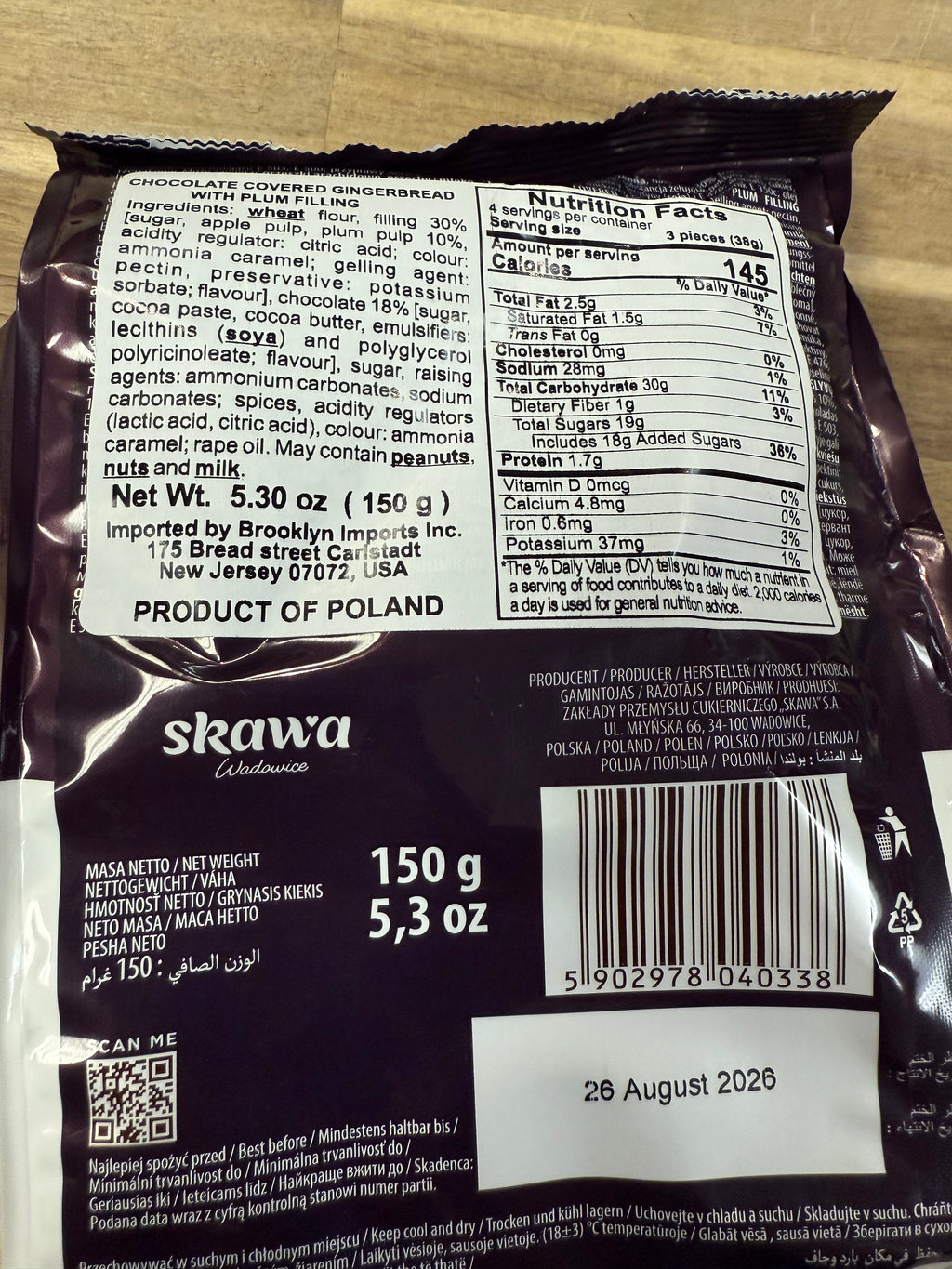 Basniowe Pierniczki Polish Chocolate Covered Gingerbread w/ Plum Filling Heart-Shaped Cookies