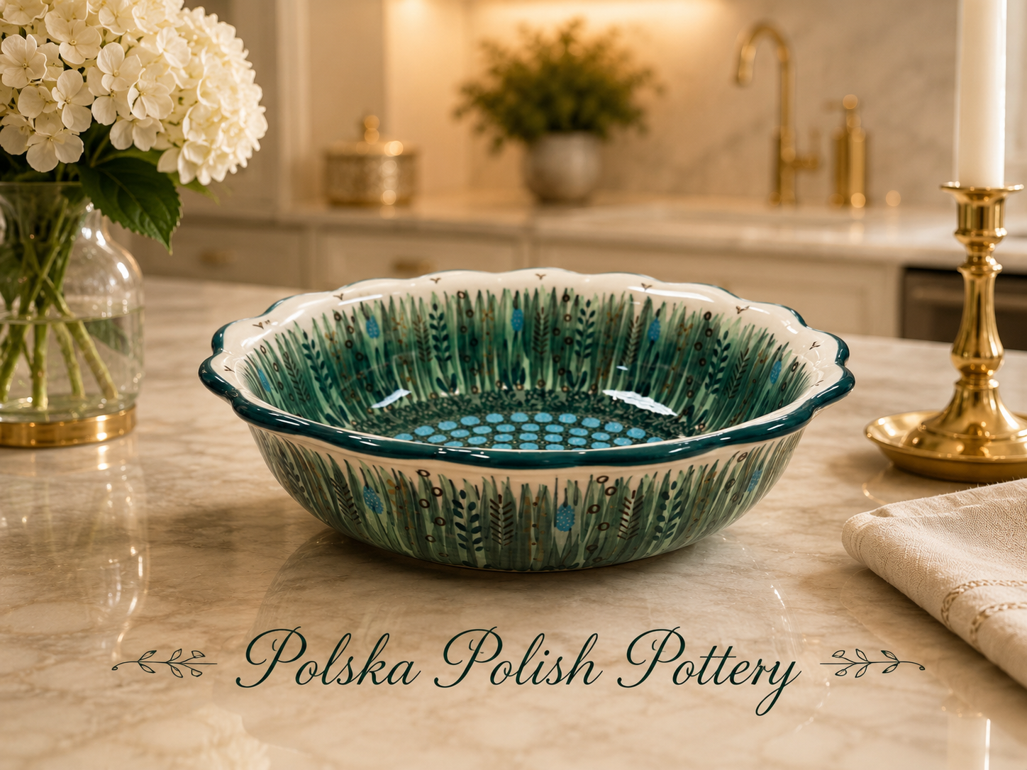 Polish Pottery Sculpted Oval Dish - Unikat 803
