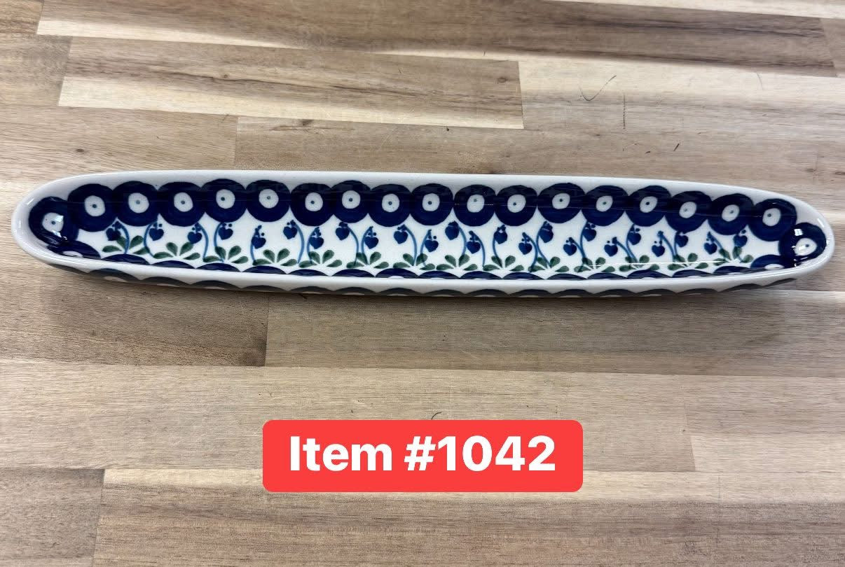 Polish Pottery Traditional(Drop Hearts) Olive Tray