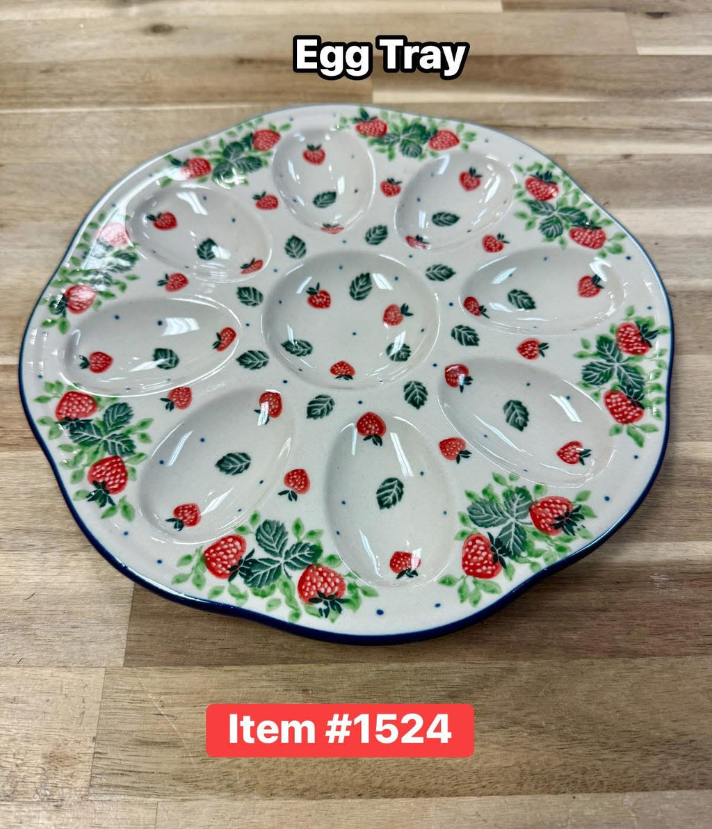 Polska Polish Pottery Traditional(Strawberry) Egg Tray