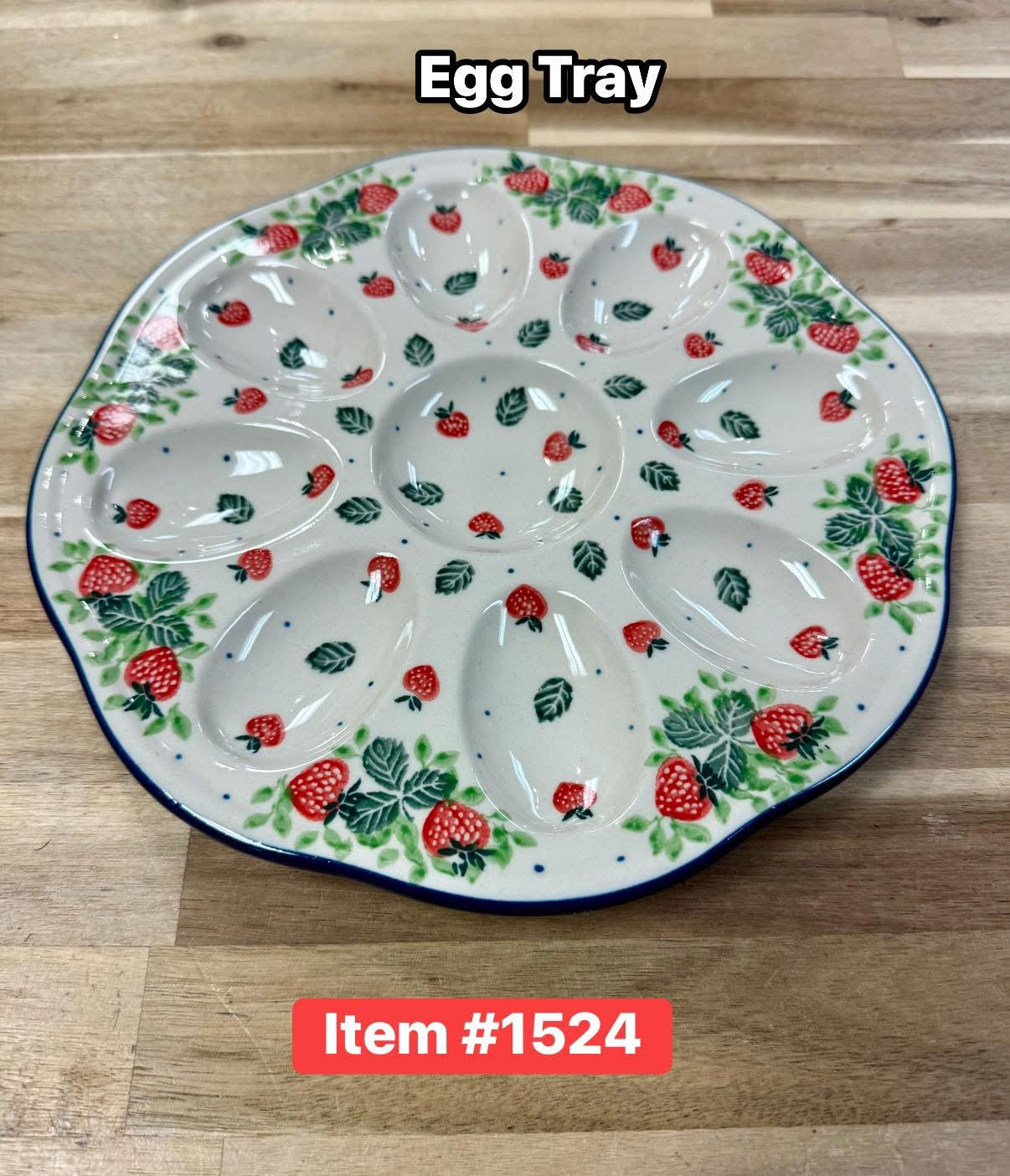 Polska Polish Pottery Traditional(Strawberry) Egg Tray