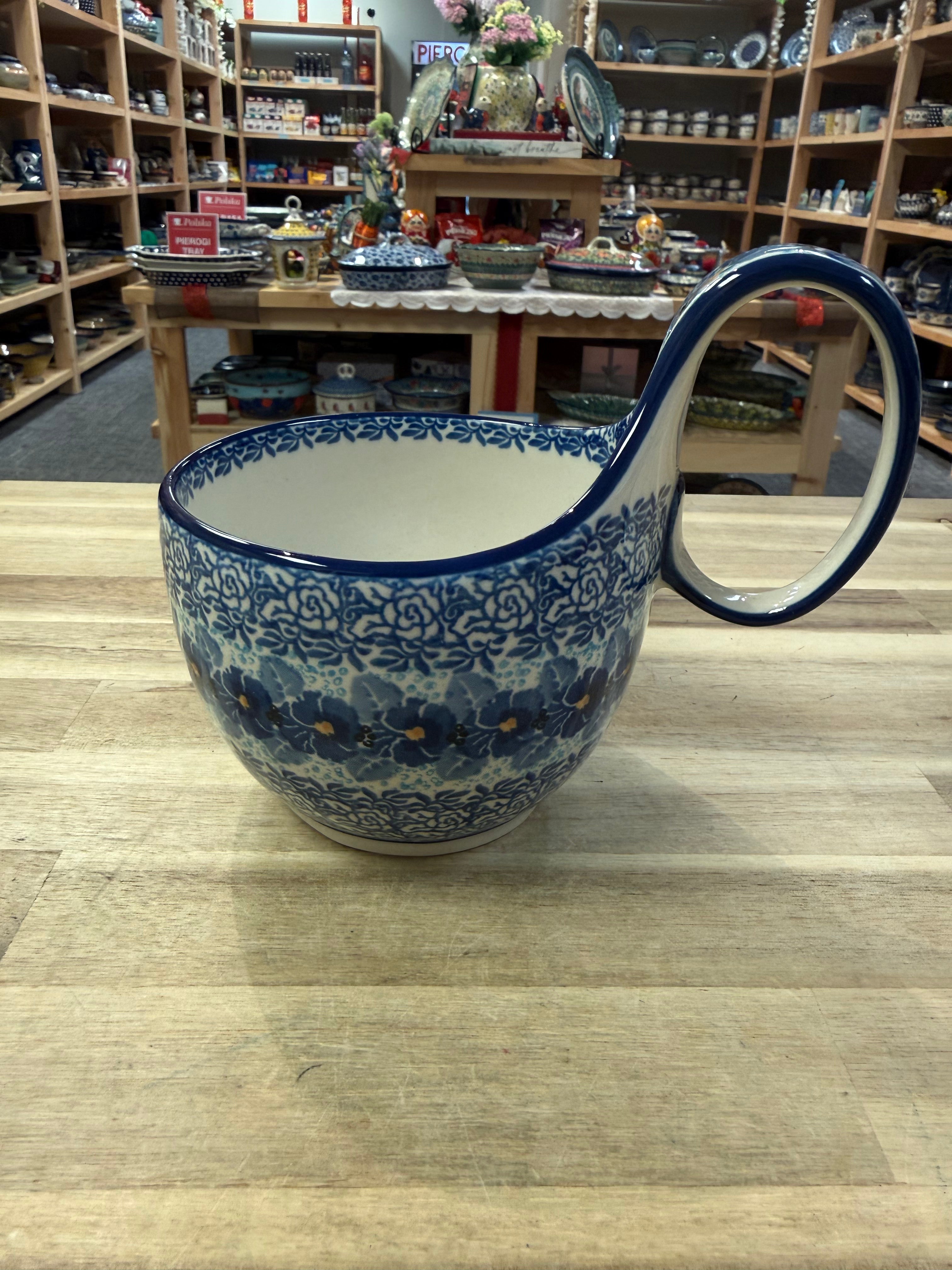 Polish Pottery Soup Mug - Unikat 3639