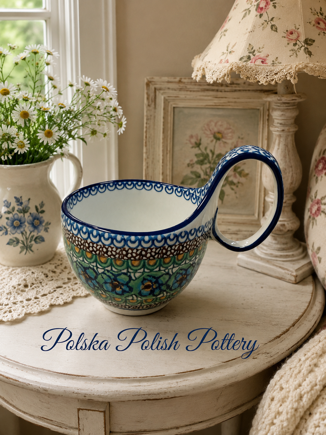 Polish Pottery Soup Mug - Unikat 151