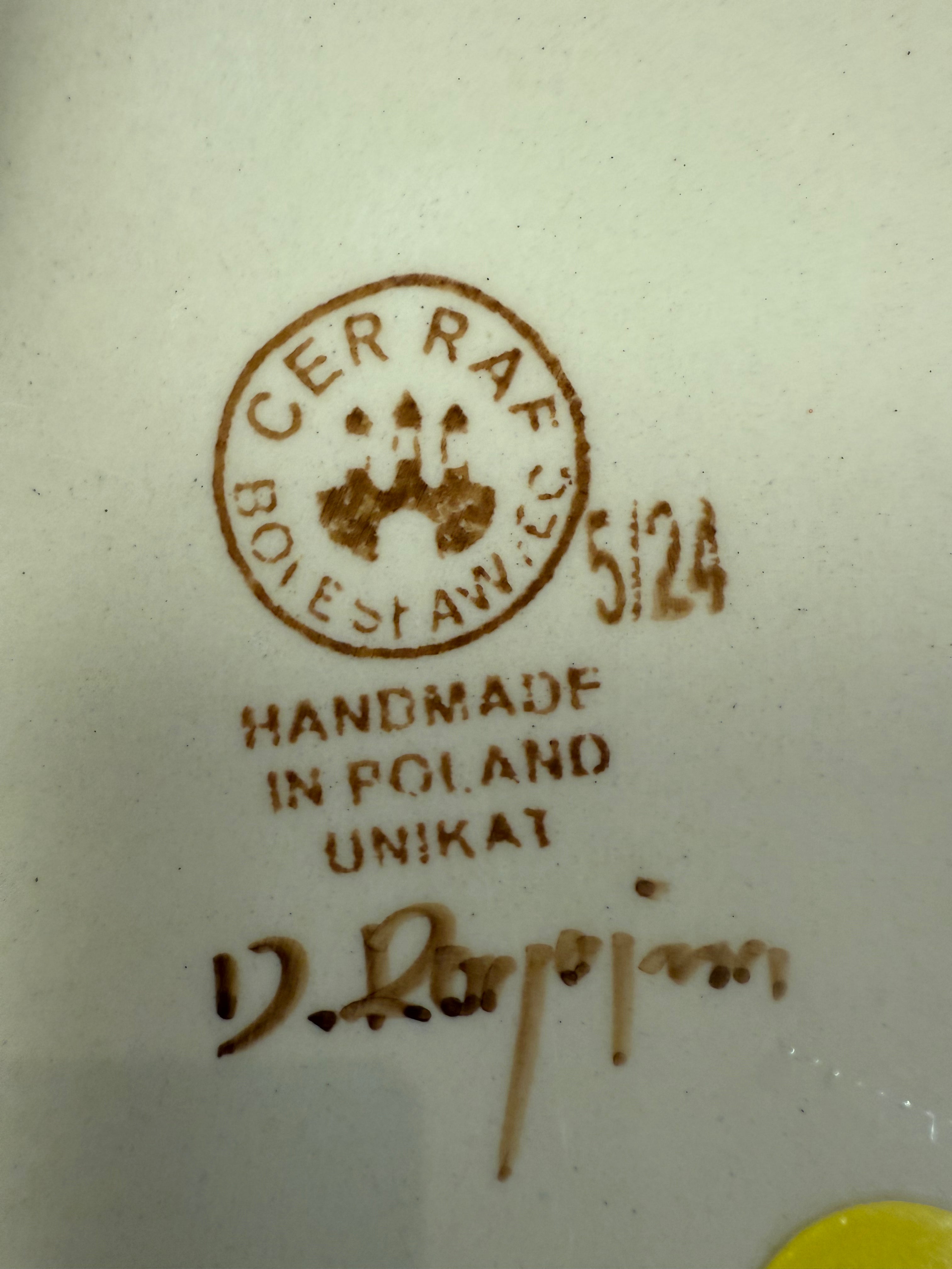 Polish Pottery Unikat Hand-Signed CerRaf Tray