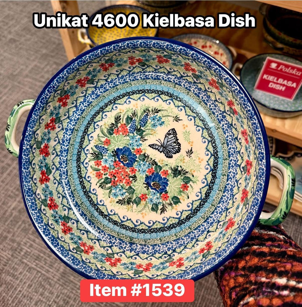 Polish Pottery Kielbasa Dish - Unikat 4600