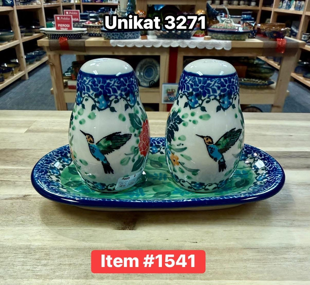 Polish Pottery Unikat 3271 Salt & Pepper Set