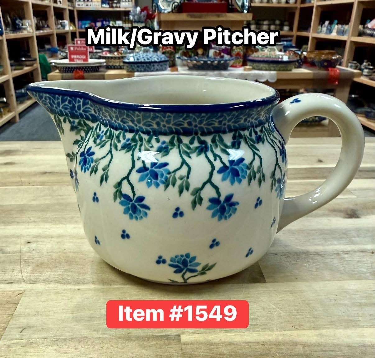 Polish Pottery Traditional Serving Pitcher