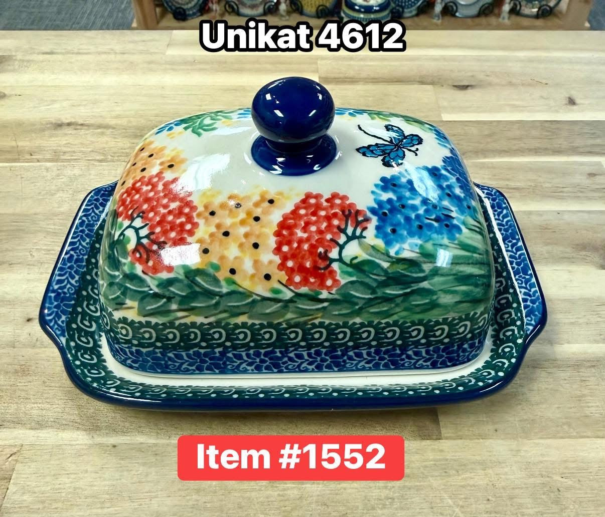 Polish Pottery Unikat 4612 Butter Dish