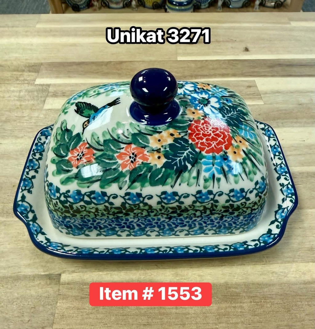 Polish Pottery Unikat 3271 Butter Dish
