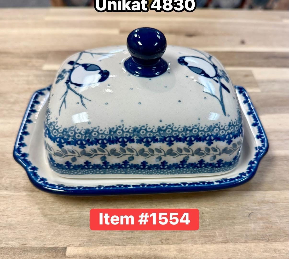 Polish Pottery Unikat 4830 Butter Dish