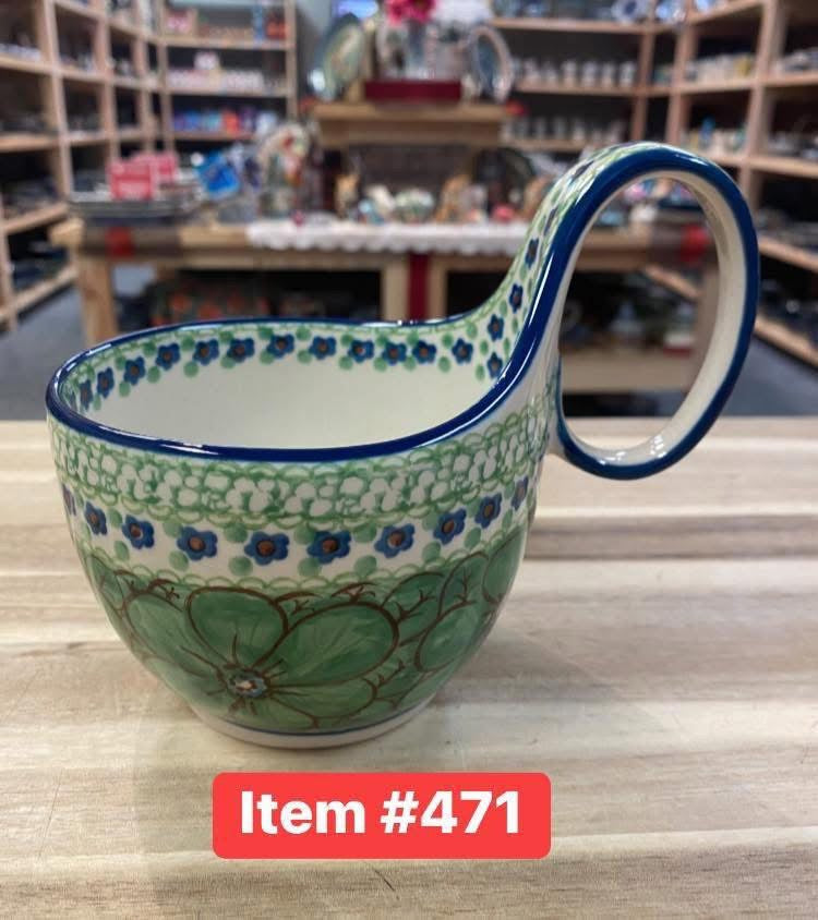 Polish Pottery Unikat 408D Soup Mug