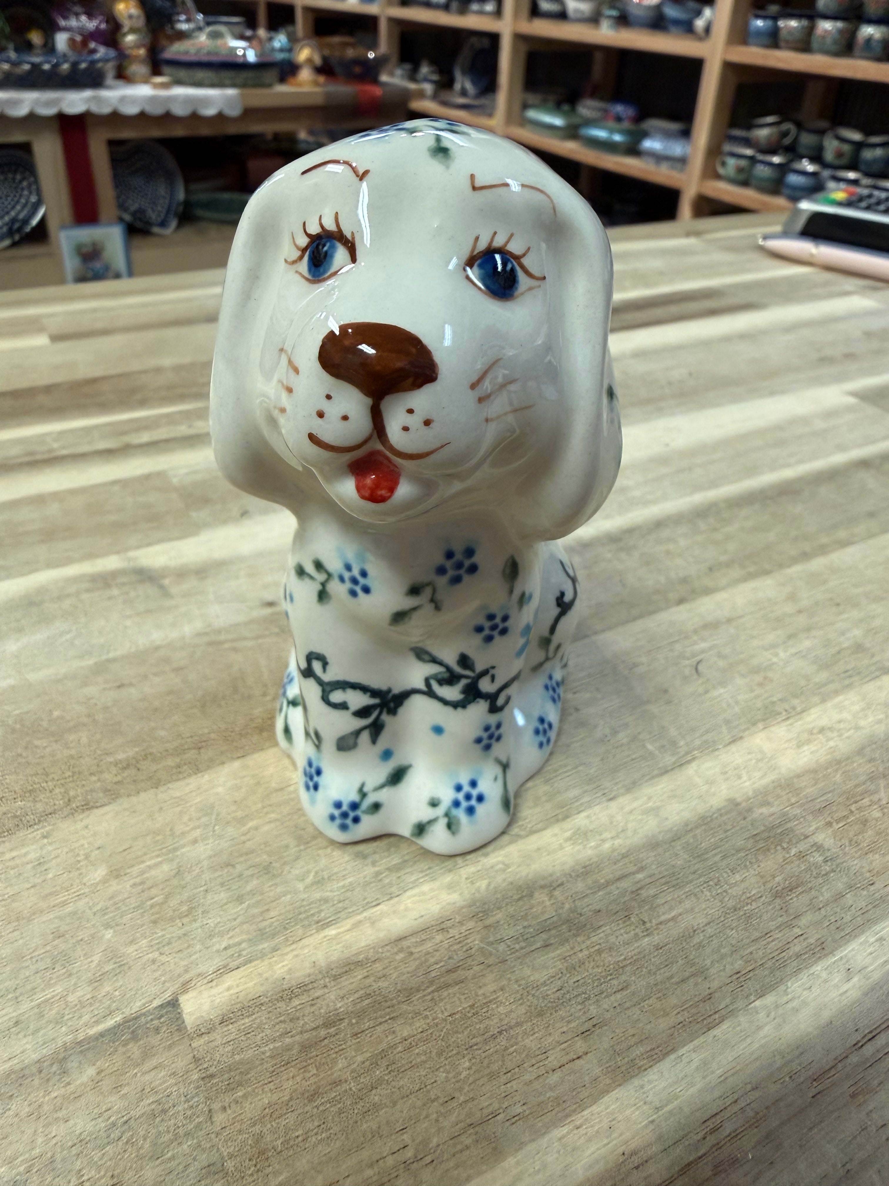 Polish Pottery Unikat Vena Dog Figurine