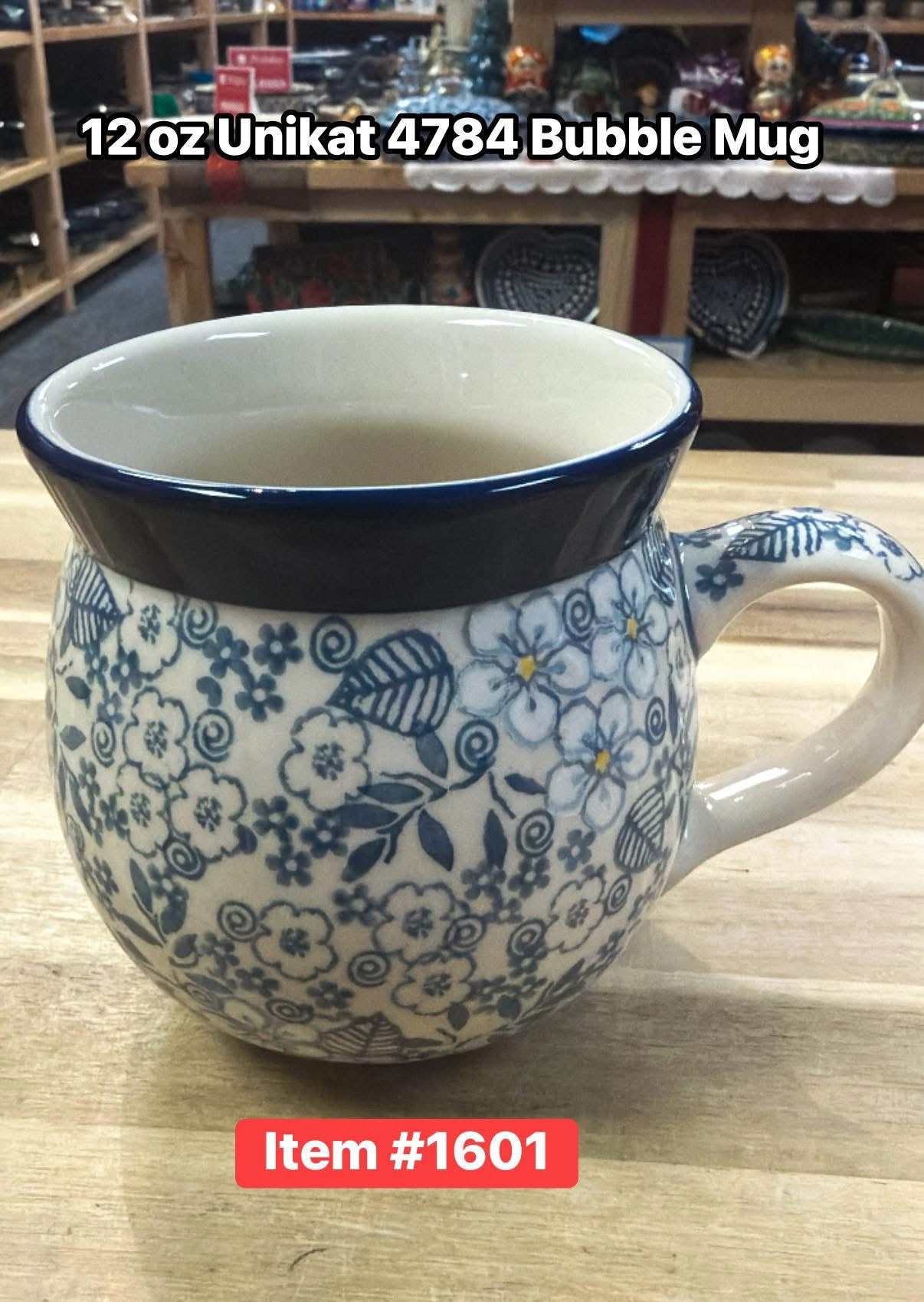 Polish Pottery Unikat 4784 12oz Bubble Mug