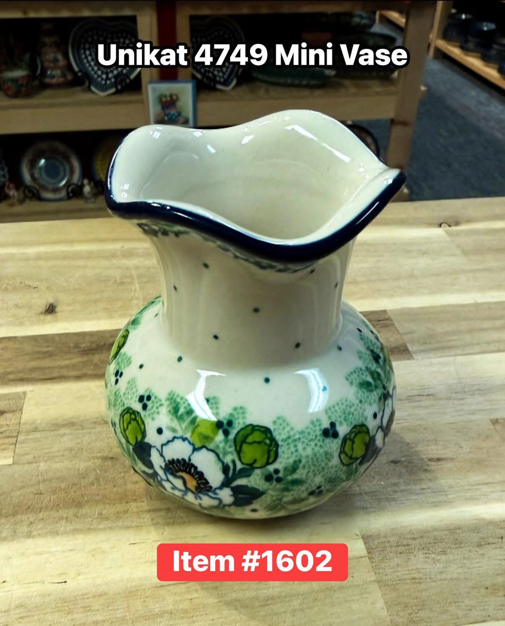 Polish Pottery Unikat 4749 Mini Vase