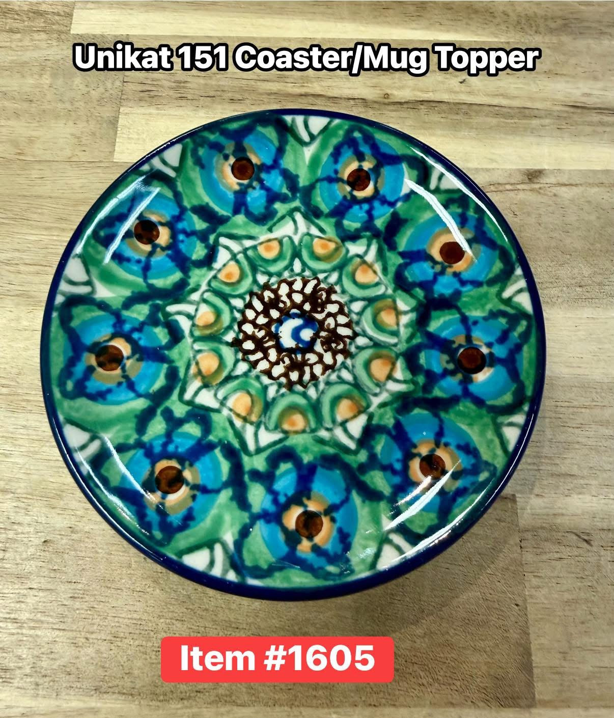 Polish Pottery Unikat 151 Coaster/Mug Topper
