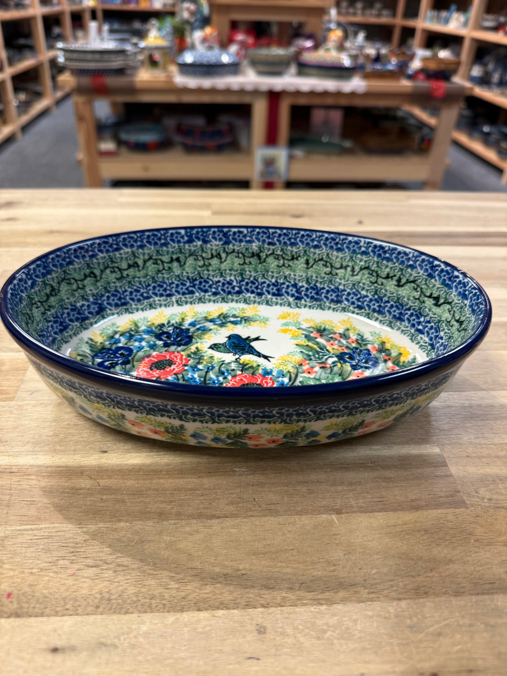 Polish Pottery Oval Baker - Unikat 4397