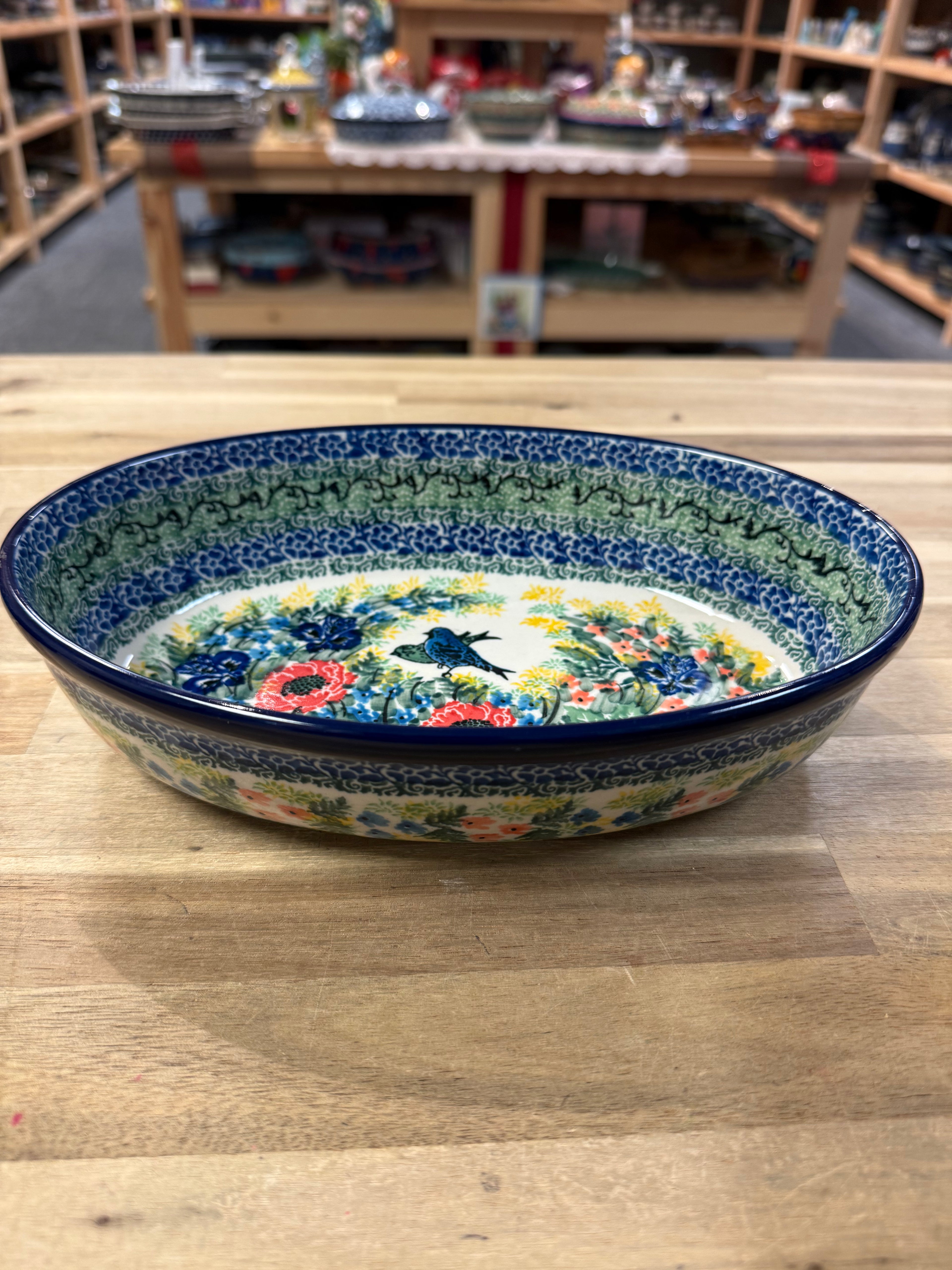 Polish Pottery Oval Baker - Unikat 4397