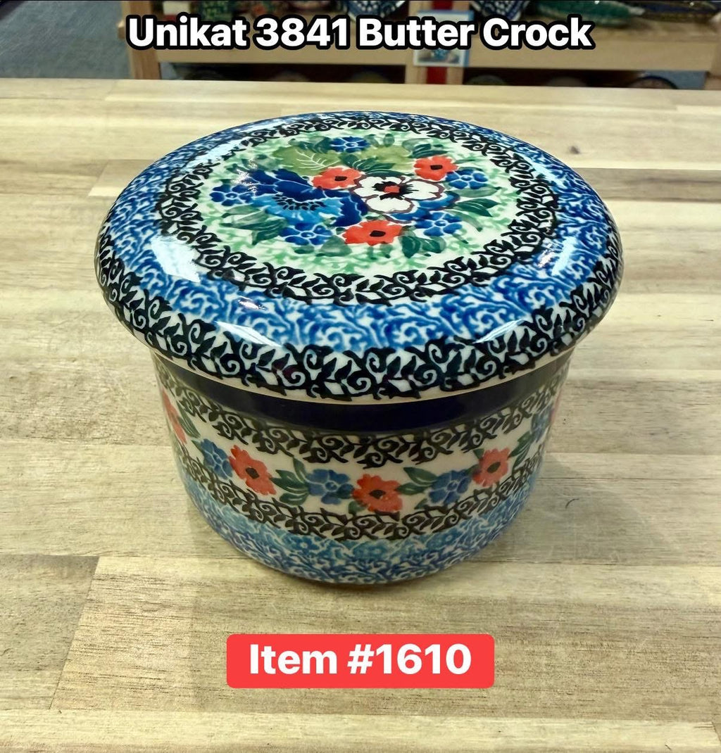 Polish Pottery Unikat 3841 Butter Crock