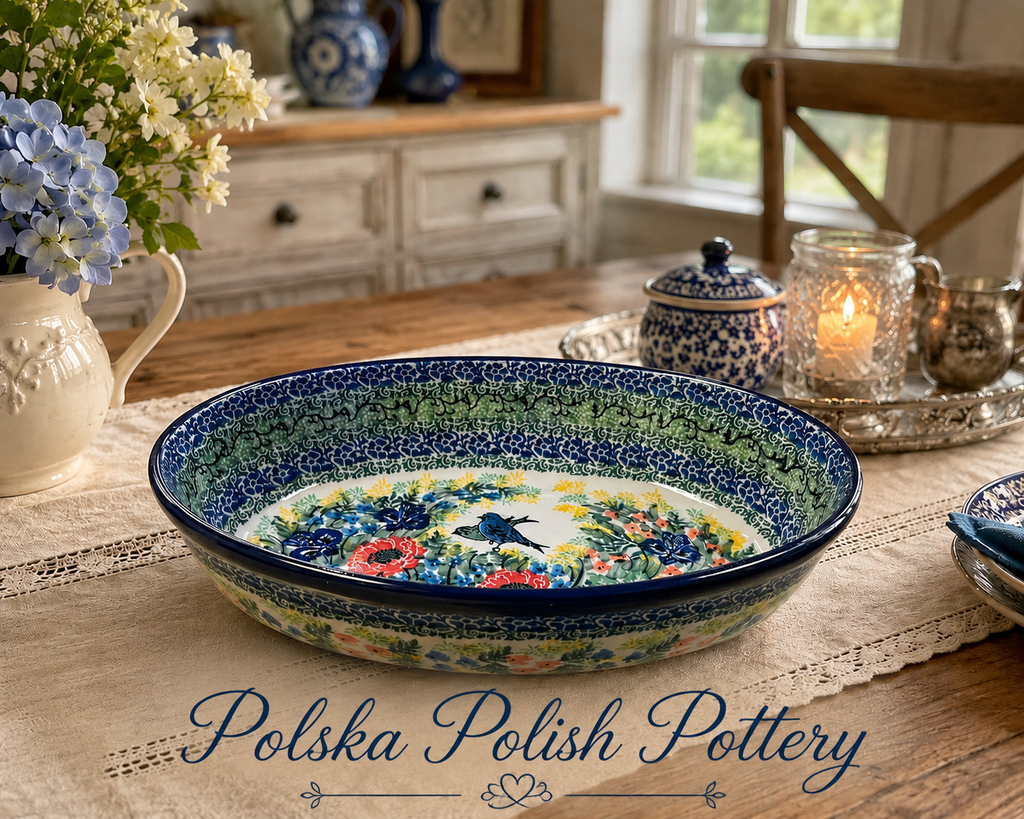 Polish Pottery Oval Baker - Unikat 4397