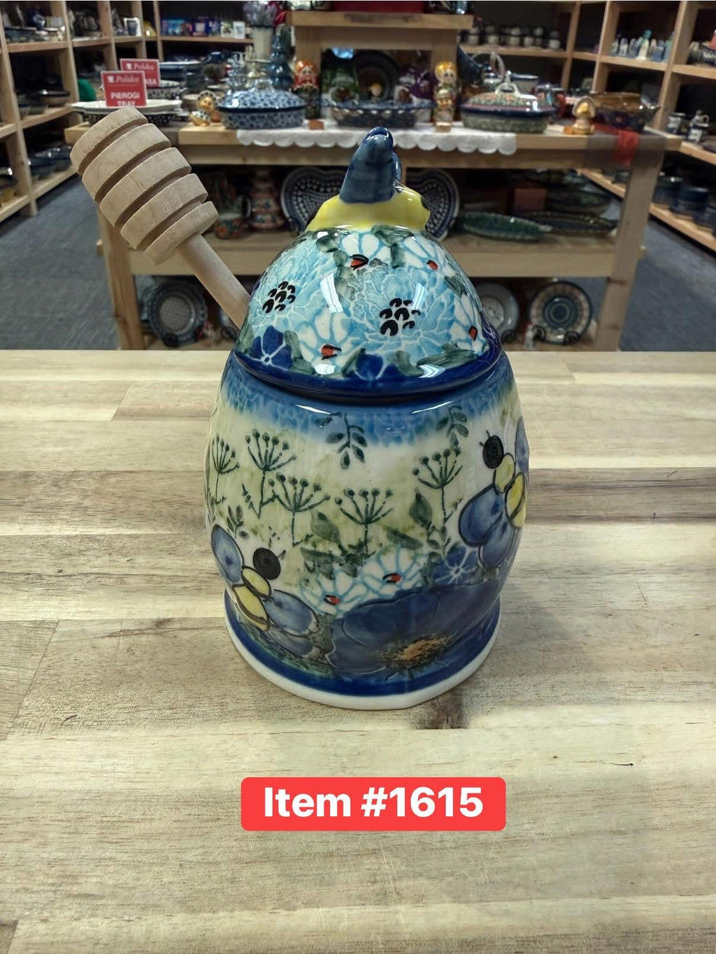 Polish Pottery Unikat Honey Pot/Sugar Bowl