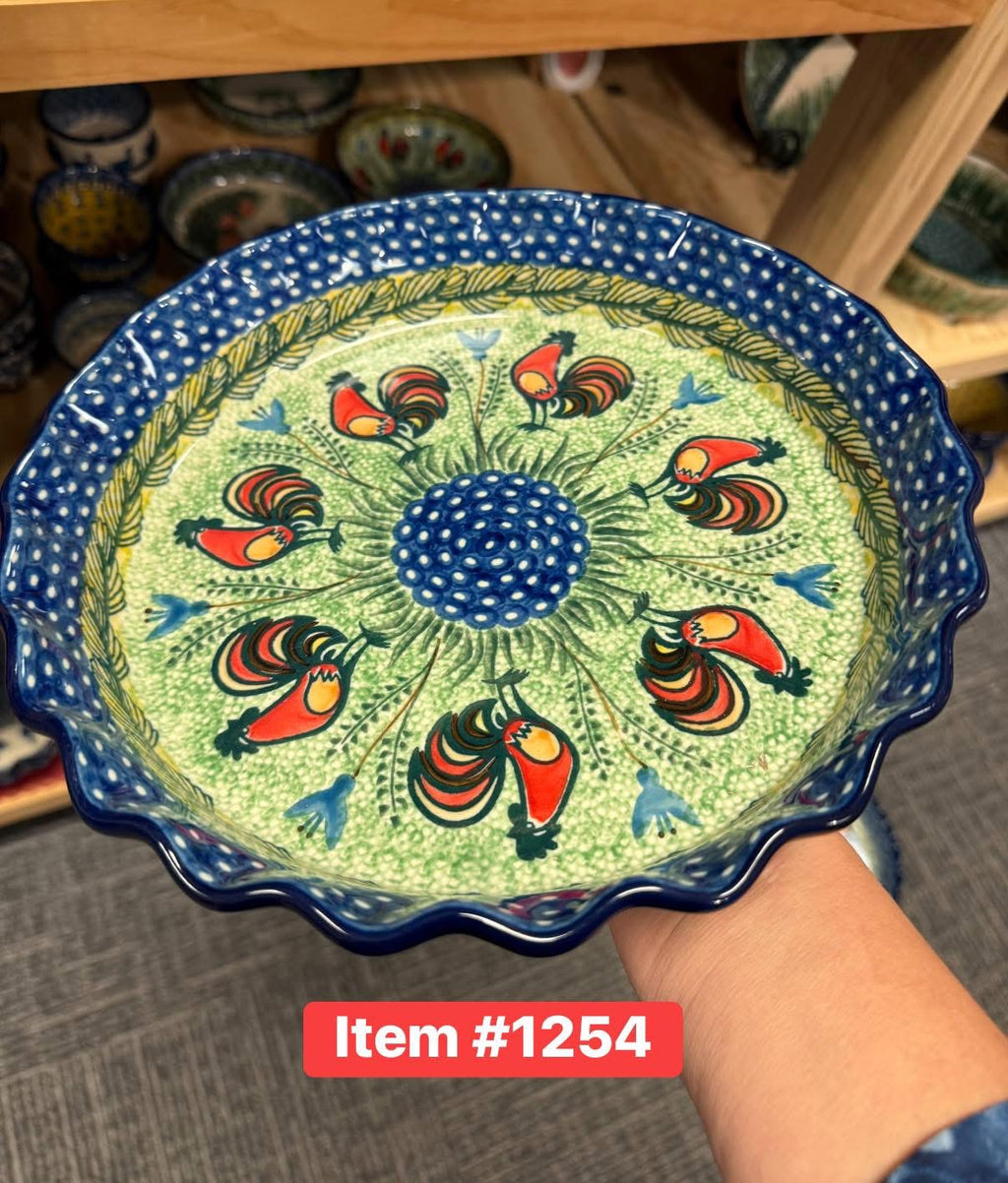Polish Pottery Unikat 2663 Pie Plate