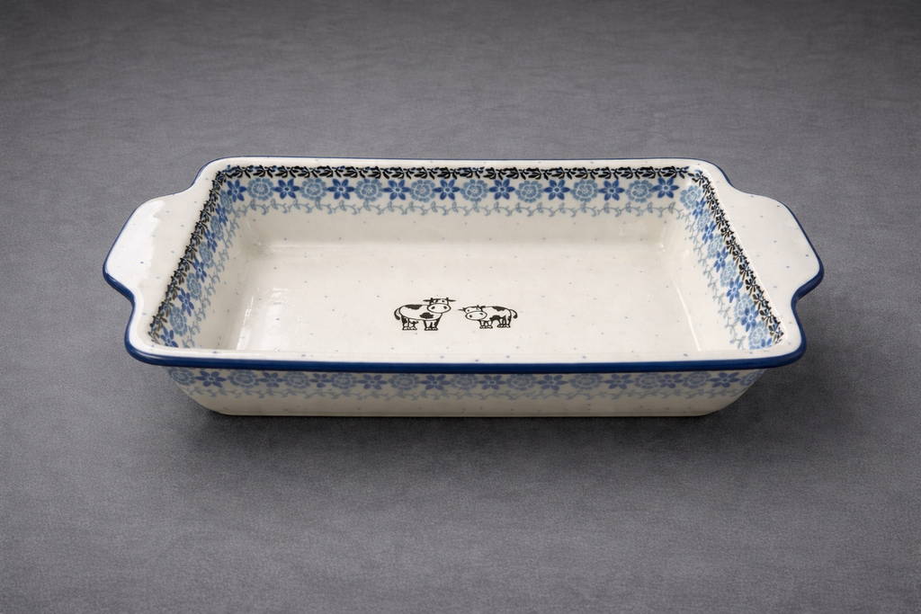 Polish Pottery Traditional(Cow) Baker