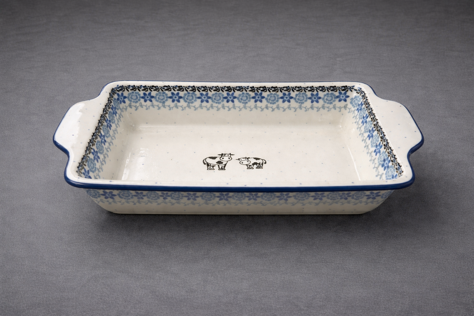 Polish Pottery Traditional(Cow) Baker