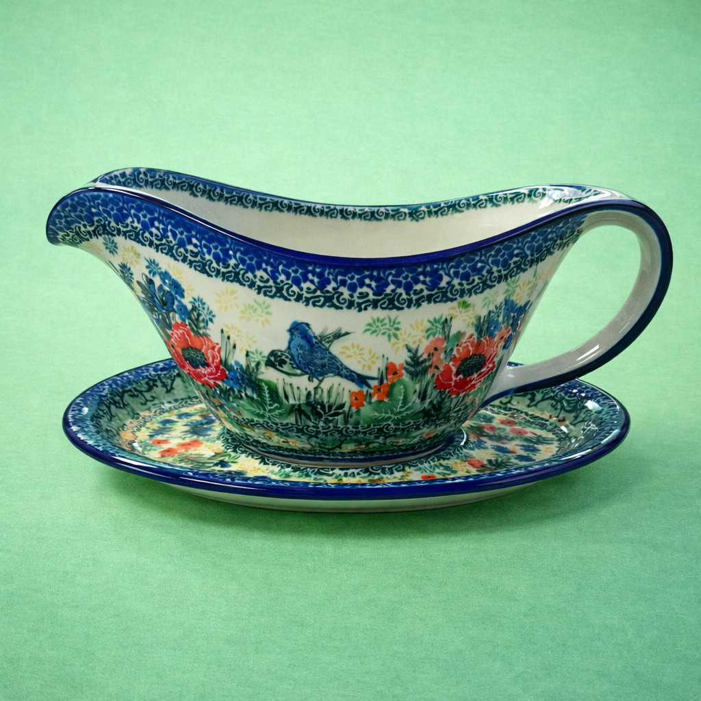 Polish Pottery Unikat 4397 Gravy Boat