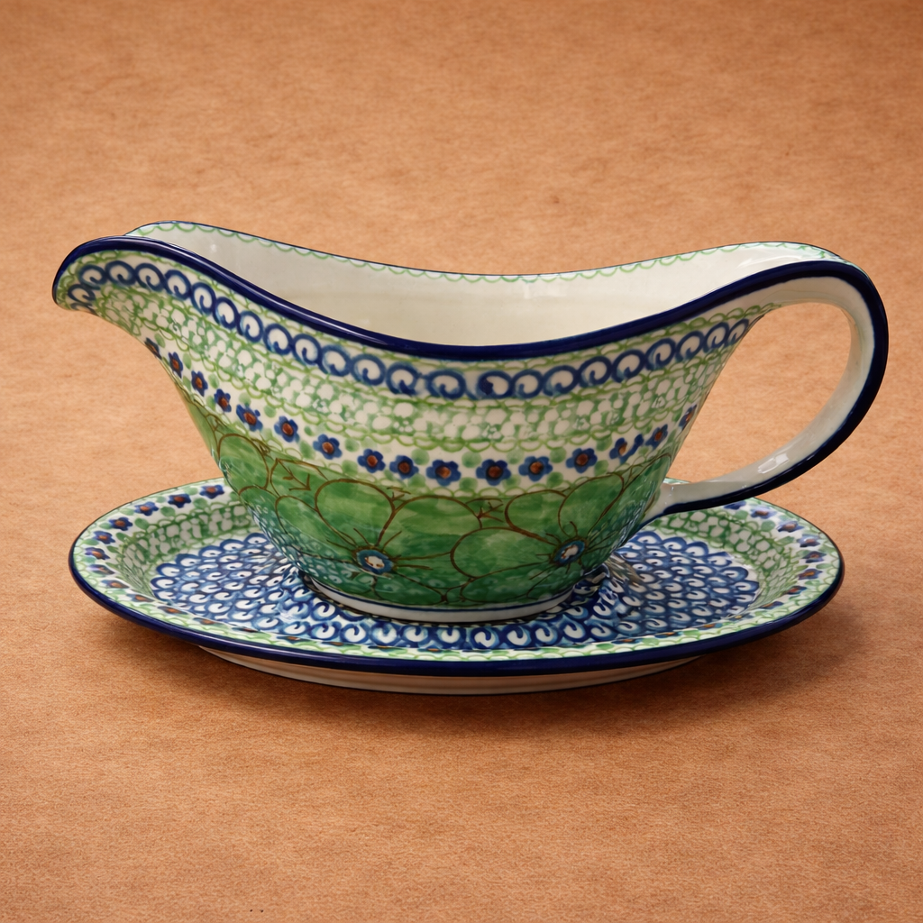 Polish Pottery Unikat 408D Gravy Boat