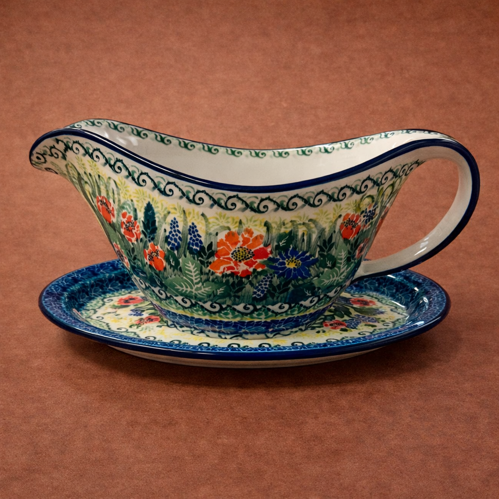 Polish Pottery Unikat 4610 Gravy Boat